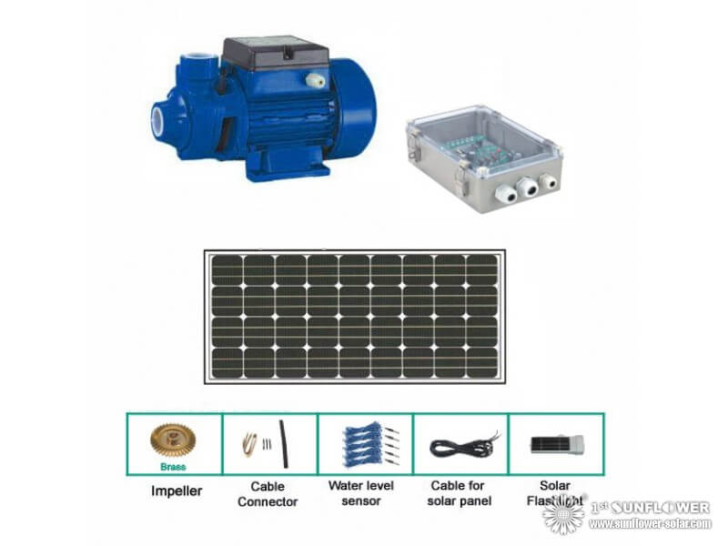 Solare Kreiselpumpe Max. Durchflussmenge 2200 LPH, MAX HEAD 35m.