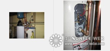 Anschluss des Wassertanks f&uuml;r Sonnenkollektor