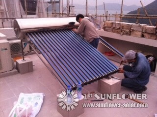 Solarwarmwasserbereiter Installation
