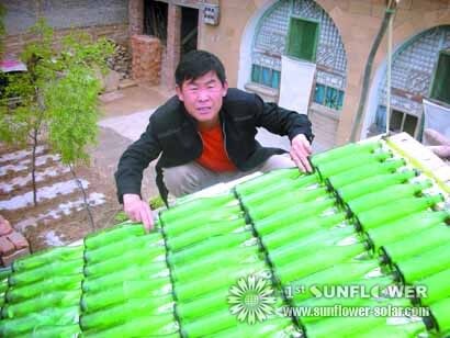 DIY Solarwarmwasserbereiter f&uuml;r seine Mutter